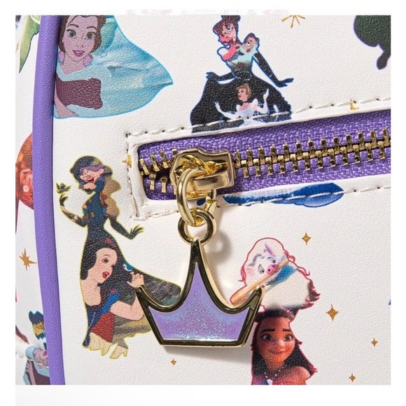 Loungefly Disney Princesses Dress Mini Backpack Jasmine Mulan Aurora Moana NEW - Picture 9 of 15